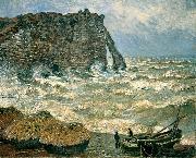 Claude Monet Stormy Sea in Etretat Spain oil painting artist